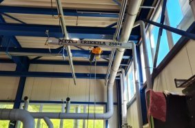 Installation beneath existing sprinkler pipes 