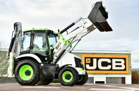 JCB's hydrogen fuelled backhoe loader.