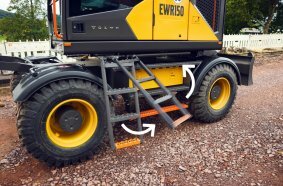 Volvo CE Brings Next-Gen Wheeled Excavators to North America with Industry-First Retractable Access Ladder