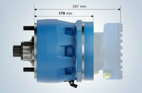 High power density: The new Rexroth MPR Performance radial piston motor is around 30 % shorter than the Rexroth MCR3 and achieves a higher overall efficiency.