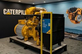 The South Hall exhibit features Caterpillar´s latests power systems, including new engines.