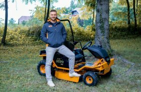 The innovation from AS-Motor: Electric high grass ride-on mower with rechargeable battery system