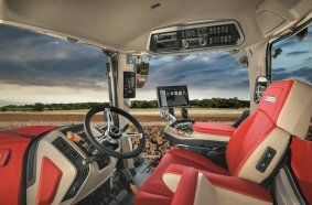 Case IH Optum 340 CVXDrive in the cab
