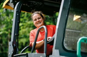 Paver operator Tatjana Drexler