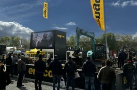 engcon's third generation tiltrotator was a highlight at the INTERMAT 2024 trade show in Paris, France