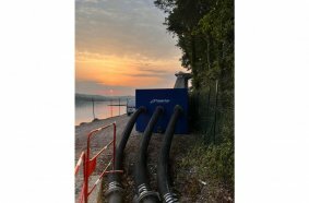 Tsurumi supplied all the equipment for water logistics.