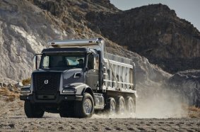 The Volvo VHD 300 dump truck will be on display in the Volvo Construction Equipment booth - Festival Grounds — F24029 at CONEXPO-CON/AGG - March 3-7, 2026 at the Las Vegas Convention Center.