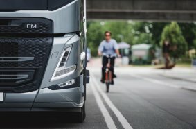 Volvo Trucks' FM and FH Aero models both scored the maximum five stars in Euro NCAP's first safety test for trucks.