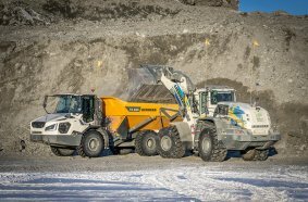At the Aitik mine several Liebherr earthmoving machines support a wide range of earthmoving and construction work.