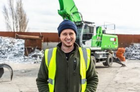 Luke Winter (machine operator) particularly appreciates the additional range of the new SENNEBOGEN 835 G.