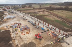 The HŽ-2 overpass in Križevci is an important element in establishing an uninterrupted link between Zagreb and the Hungarian border.