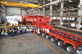 Handover of the girder bridge to Parabia at the Bawal site