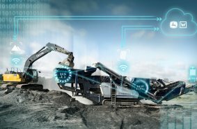 With Wirtgen Group Performance Tracker Crushing, production data from Kleemann crushing plants can be called in the John Deere Operation Center™.