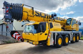 The Grove GMK4100L-2 for Schoeman Crane Hire delivers longer reach, better access, and reduced operating costs in a lighter four-axle frame.