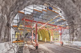 Before the tunnel formwork carriage was called upon