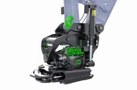 SuperProp hydraulics illustrated on XTR20 tiltrotator on excavator arm