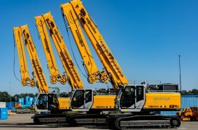 SENNEBOGEN duty cycle cranes are an important part of Hölscher's machine fleet.