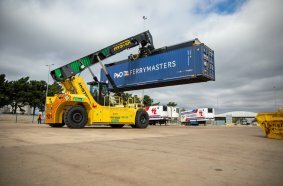 Forklift in action