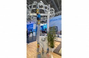 Tsurumi showed a booster installation with universal dewatering pumps in wet live operation, smartly controlled with Tsurumi Connect.