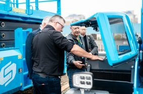 Sinoboom customers explore the equipment