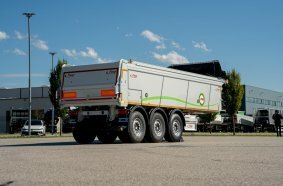Fliegl Construction and Municipal Technology Asphalt Profi-Thermo ASS 372 Mega push-off semi-trailer