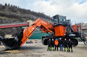 First electric Hitachi ultra-large excavator in south-east Europe modernises production and reduces emissions in Montenegro mine