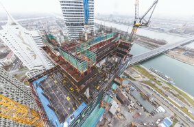 PERI is supporting the construction project with innovative formwork and scaffolding solutions that ensure high safety and efficiency on the construction site.