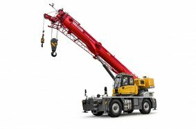 The SANY SRE450N rough terrain crane