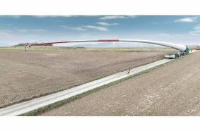 The first deployment of the SCHEUERLE BladeLifter G4 was a success: The operator team led by Björn Feddermann ensured the smooth execution of ENERCON’s premiere transport.
