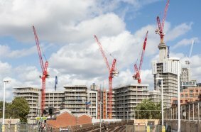 Construction sites in London