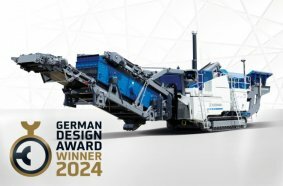The impact crusher MOBIREX MR 130(i) PRO from Kleemann impressed with jury of the German Design Award thanks to its environmentally sound drive concept, high user-friendliness and a striking design.