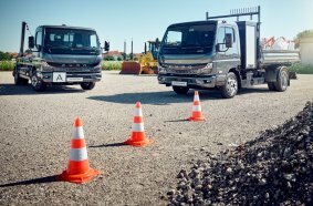 FUSO Next Generation eCanter 7C18e with 3-Way Tipper and with skip loader