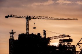 Comansa 21LC1050 tower crane in the Aibel yard (Norway)
