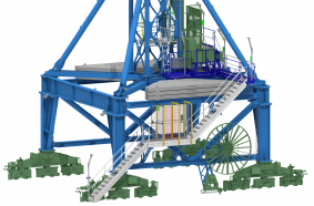 A Lift Solutions gantry-mounted crane in France