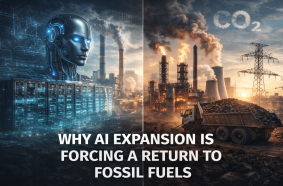 AI growth is increasing reliance on fossil fuels.