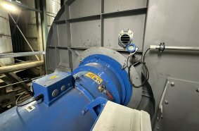 The Benninghoven burner unit and the dryer drum are connected together to create an integrated technical system. 
