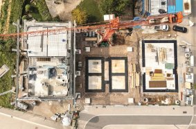 The unique feature of the DREIHAUS is its fully planned, 3D-printing-optimised, and scalable building concept for a three-story multi-family house – available in three sizes: S, M, and L.