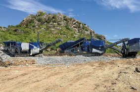 EVO plant train in operation in hard granite in Tanzania