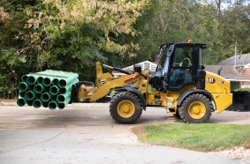 The Cat 908 compact wheel loader