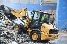The Cat 908 compact wheel loader