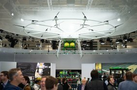 Drone at the John Deere stand at Agritechnica