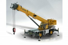 The new Grove GRT765 rough-terrain crane.