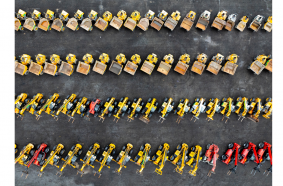 Heavy equipment in yard
