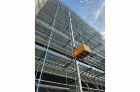 Alimak STS 300 - Scaffold Transportation System in action