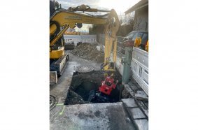 A typical assignment for the contractor: preparatory work for the replacement of an above-ground hydrant.