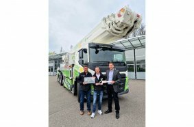 World premiere at Bauma 2025: Bronto Skylift and Designwerk present the first fully electric truck mounted aerial platform with a working height of 56 metres