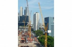 Large fleet of Potain luffing jib cranes selected for innovative skyscraper in Bangkok