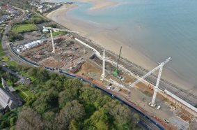 Irish Cranes installs four Raimondi flat-tops for Ireland newest seafront development
