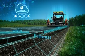 Vögele shows the new solution WPT Paving: The Wirtgen Group Performance Tracker for asphalt paving enables precise paving and construction site documentation.