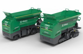 The new Vögele mini road pavers are available as wheeled or tracked pavers with electric or diesel engine drive systems.